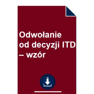 Infografika: Procedura odwoławcza od decyzji ITD