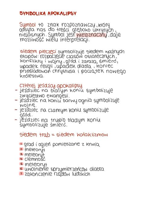 Grafika przedstawiająca symbolikę apokalipsy