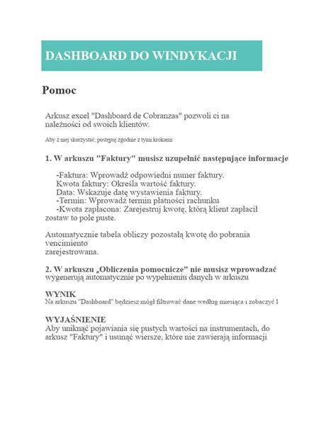 Interfejs systemu do windykacji online