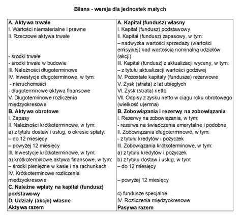 Fragment przykładowego bilansu firmy z uwzględnieniem wierzytelności