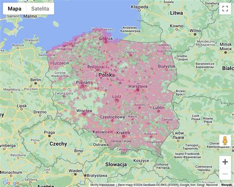 Mapa zasięgu usług elektrycznych w Małopolsce pokazująca Krempachy, Rabkę-Zdrój i okolice