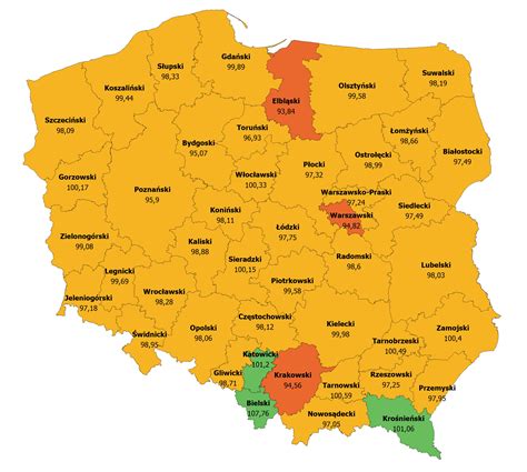 Mapa sądów spadku w Polsce