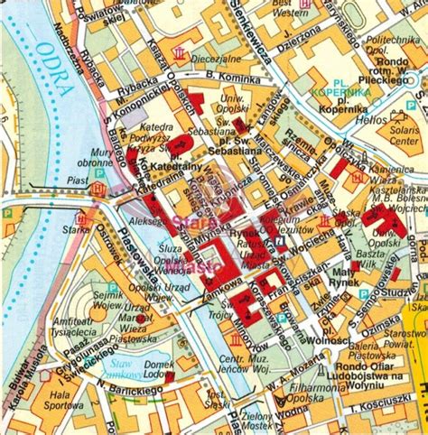 Mapa Zgierza z zaznaczonymi ulicami