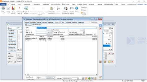 Okno windykatora w systemie Comarch ERP XL