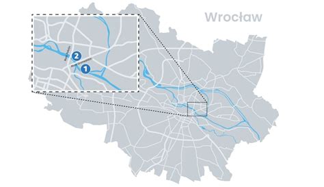 Mapa Wielunia z zaznaczonymi lokalizacjami kancelarii komorniczych
