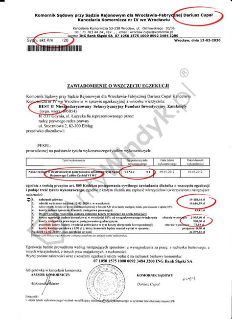 Zajęcie komornicze konta bankowego
