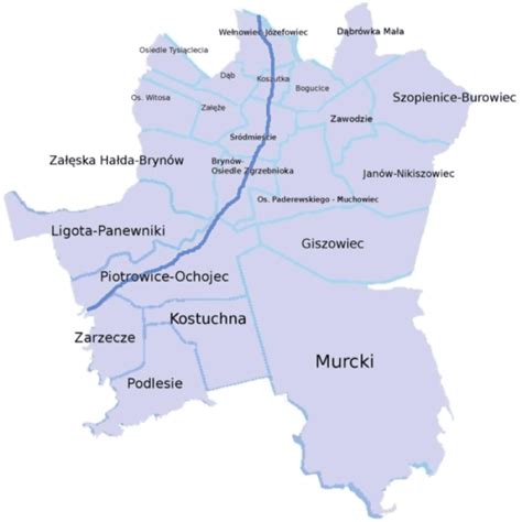 Mapa obszaru właściwości Sądu Rejonowego w Kielcach