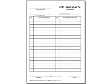 Schemat postępowania o spis inwentarza