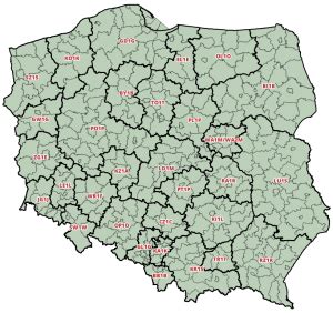 Mapa sądów rejonowych na Dolnym Śląsku
