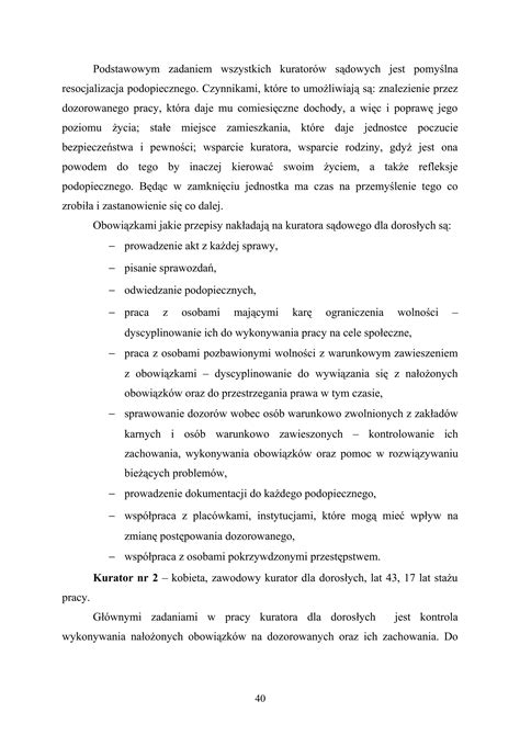 Porównanie obowiązków kuratora kancelarii i kuratora sądowego