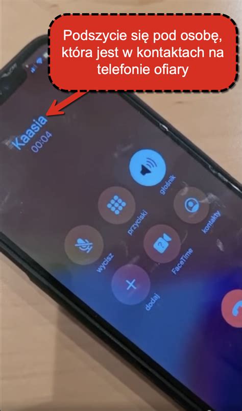 Schemat przedstawiający proces spoofingu telefonicznego, gdzie oszust podszywa się pod numer banku.