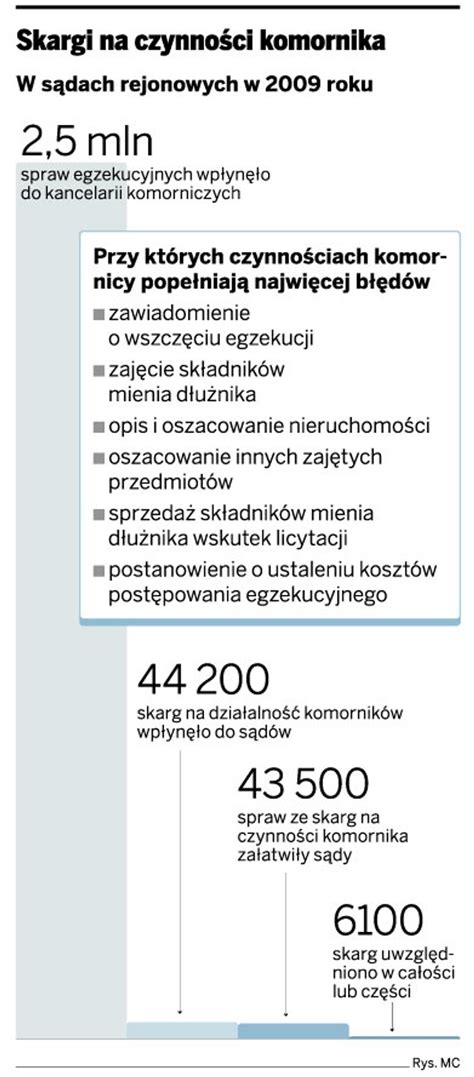Schemat postępowania w przypadku skargi na czynności komornika