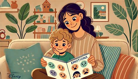 Ilustracja przedstawiająca smutną młodą matkę z dzieckiem