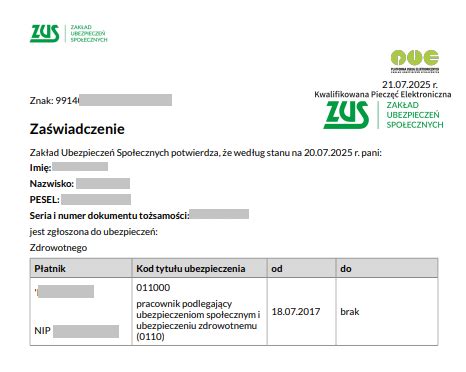 Proces weryfikacji autentyczności zaświadczenia ZUS