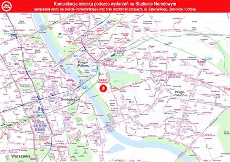 Mapa komunikacji miejskiej aglomeracji poznańskiej