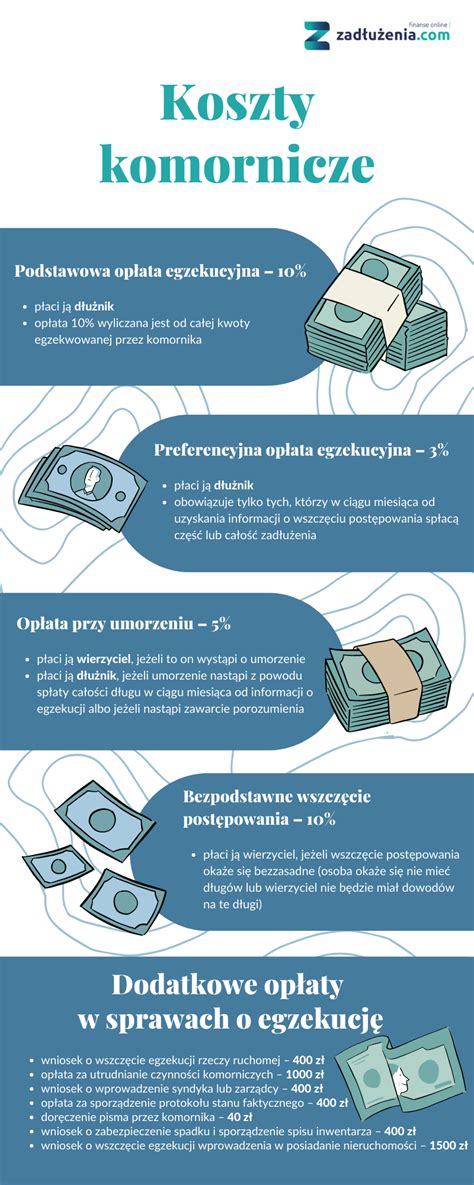 Infografika: Jak naliczane są koszty komornicze i kto je płaci