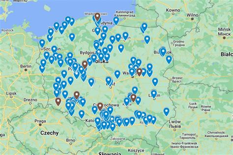 Mapa lokalizacji sklepów Praktiker objętych eksmisją