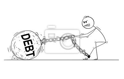 Ilustracja symbolizująca dług moralny i finansowy