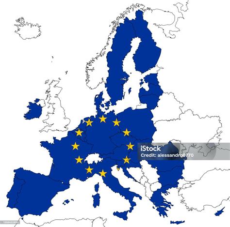 Mapa Europy z zaznaczonymi krajami członkowskimi UE i krajami objętymi Konwencją Haską