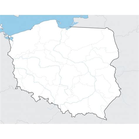 mapa Polski z zaznaczonymi Trójmiastem