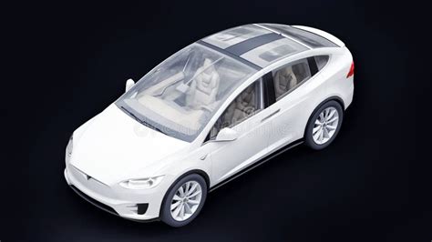 Ilustracja przedstawiająca samochód Tesla