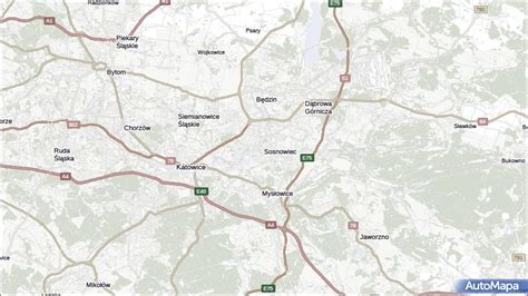 Mapa Sosnowca z zaznaczoną dzielnicą Porąbka