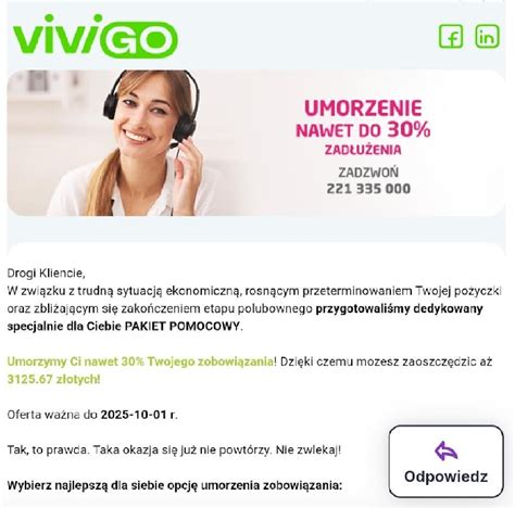 Infografika: etapy oddłużania Vivigo na raty - od wezwania do ugody
