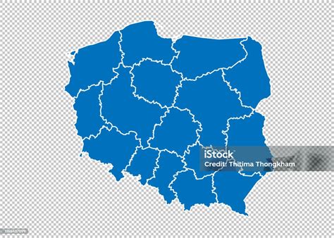 Mapa Polski z zaznaczonymi województwami