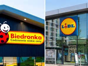 Logotypy Biedronka i Lidl