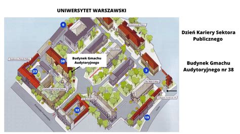 Mapa kampusu Uniwersytetu Warszawskiego w XIX wieku
