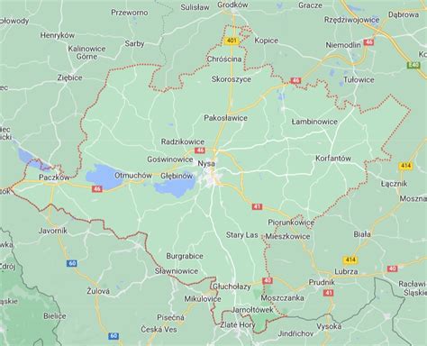 Mapa powiatu strzyżowskiego