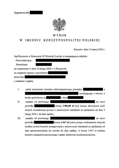 Sądowe postępowanie w sprawie zadłużenia