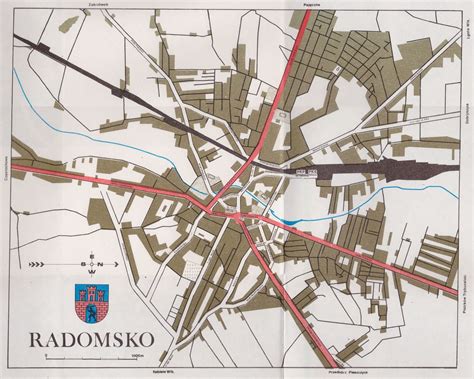 Mapa Radomska z zaznaczoną lokalizacją urzędu komorniczego