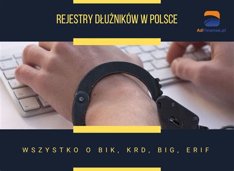 Rejestry dłużników BIK, KRD, BIG