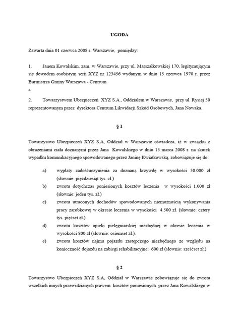 Propozycja ugody ratalnej