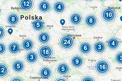 Mapa z lokalizacją Urzędu Skarbowego w Bartoszycach