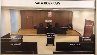 Sala sądowa i symbole prawa