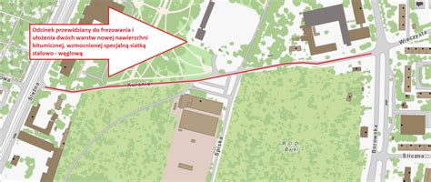Mapa Kozienic z zaznaczoną ulicą Modrzewiową