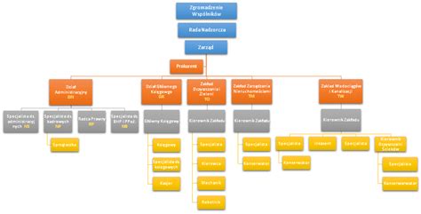 Schemat organizacyjny miejskich spółek w Chełmie