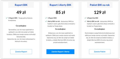 porównanie BIK i BIG