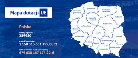 Mapa funduszy unijnych w Polsce