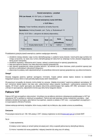 Przykładowe dowody potwierdzające wykonanie zobowiązania podatkowego