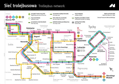 Schemat połączeń autobusowych w gminie Komorniki