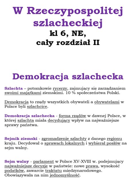 Schemat organizacji władzy w Rzeczypospolitej szlacheckiej