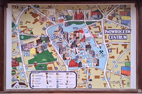 Mapa Inowrocławia z zaznaczonymi potencjalnymi lokalizacjami mieszkań