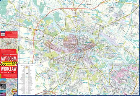 Mapa Wrocławia z zaznaczonym obszarem Fabrycznej