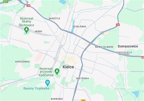 Mapa z lokalizacją Kielc