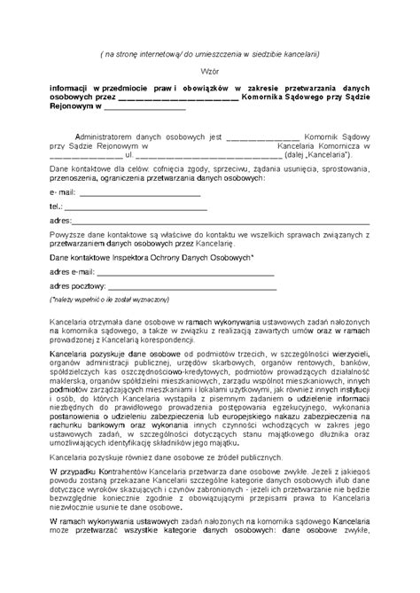 Schemat pozyskiwania danych osobowych przez kancelarię komorniczą