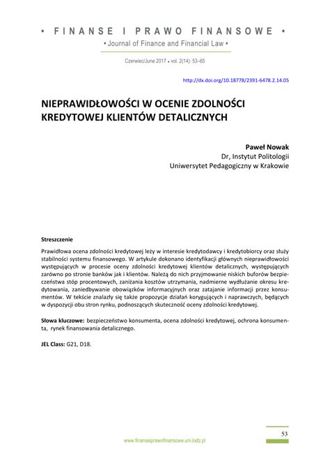 Schemat oceny zdolności kredytowej przez bank