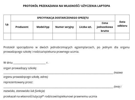 Dokumentacja własności przedmiotów